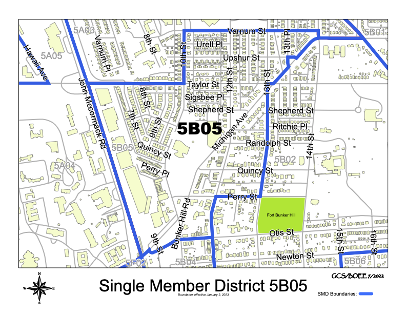 Single Member District (SMD) 5B05 2023 Map